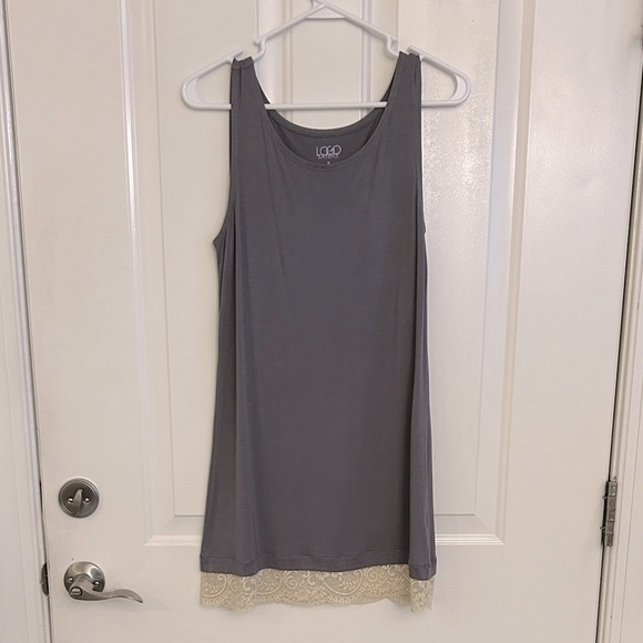 2 Logo by Lori Lace trimmed Layering Tank Tops Size S - Picture 2 of 5
